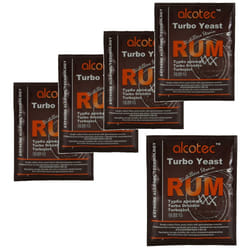 5x Alcotec Distillers Yeast Rum with Glucoamylase Enzyme 73g 25L