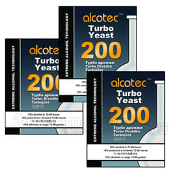 3x Alcotec 200 TT Turbo Yeast Commercial Use High Alcohol fermentaion