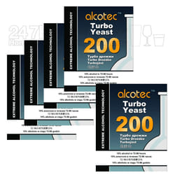 5x Alcotec 200 TT Turbo Yeast Commercial Use High Alcohol fermentaion