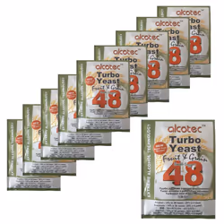 10x Alcotec 48 Fruit & Grain Turbo Yeast 20% ABV with Double Enzyme