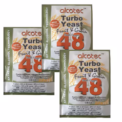 3x Alcotec 48 Fruit & Grain Turbo Yeast 20% ABV with Double Enzyme