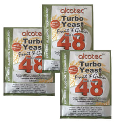 3x Alcotec 48 Fruit & Grain Turbo Yeast 20% ABV with Double Enzyme