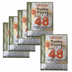 5x Alcotec 48 Fruit & Grain Turbo Yeast 20% ABV with Double Enzyme