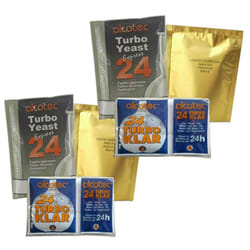 2x Alcotec 24 Turbo Yeast, TurboKlar & Liquid Carbon Homebrew Vodka Spirit