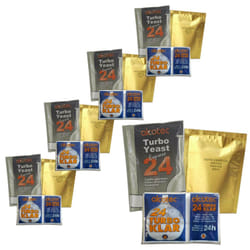 5x Alcotec 24 Turbo Yeast, TurboKlar & Liquid Carbon Homebrew Vodka Spirit