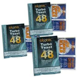 3x Alcotec 48 Dual Purpose Turbo Yeast AND TurboKlar Homebrew Vodka Spirit
