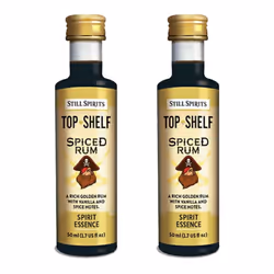 2x Still Spirits Top Shelf Spiced Rum 50ml Essence Flavours 2.25L