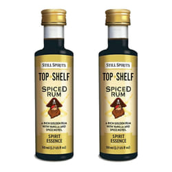 2x Still Spirits Top Shelf Spiced Rum 50ml Essence Flavours 2.25L