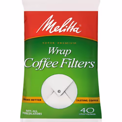 Melitta USA Inc 627402 White Wrap Coffee Filter 40 Filters