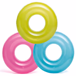 Intex, 43227-2120 Pack of 3: 30" Transparent Tubes, Colors May Vary, Multi