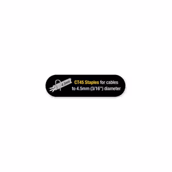 CT4510mm White Cable Tacker Staples 5000 5 x 1000 packs