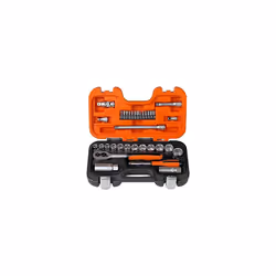 Bahco S330 Socket Set 34 Piece 1/4 and 3/8 Square Drive