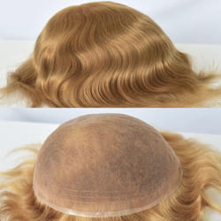 Kikzok Dreambeauty Full Lace Toupee for Men 10x8inch Human Hairpieces Replacement System for Men (#21)