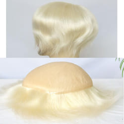Kikzok Dreambeauty Full Lace Toupee for Men 10x8inch Human Hairpieces Replacement System for Men (#60)