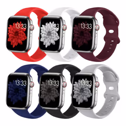 Sport Band Compatible with Apple Watch Bands 38mm 40mm 41mm 4 - 6 Pack