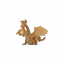 Papo Dragon with Flame Figure, BlackGold