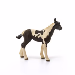 Schleich Pinto Foal Toy Figure  Realistic Spotted Horse for Kids  Farm