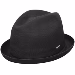 Kangol 6371BC, Hat, Fedora hat, Black, Spring/Summer, Center dent crown, 5.1 cm
