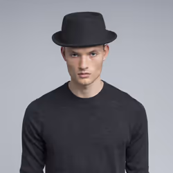 Kangol K0212CO, Hat, Pork pie hat, Black, Autumn/Winter, USA, Telescope crown