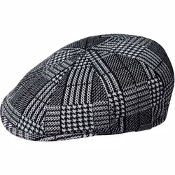 Kangol K4269HT, Head cap, Flat cap, Black Plaid, Autumn/Winter, VNM, Cotton
