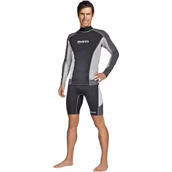 Mares Long Sleeve Trilastic Rash Guard Black Grey Medium
