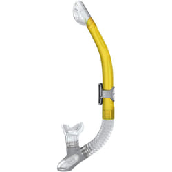 Mares Italian Design Premium Collection Ergo Dry Snorkel - Comfortable Silicone Mouthpiece and Purge Valve for Snorkeling and Scuba  Yellow