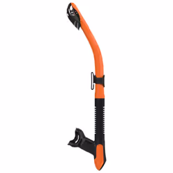 Mares Italian Design Premium Collection Ergo Dry Snorkel - Comfortable Silicone Mouthpiece and Purge Valve for Snorkeling and Scuba  Yellow