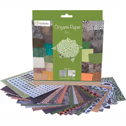 Avenue Mandarine Origami Paper, 20 x 20 cm, 70 g, 60 Sheets, Double Sided - Zoo