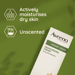 Aveeno Moisturising Cream (1x 300ml)  Nourishing Body Lotion with Hydrating Colloidal Oatmeal  Full Body Moisturiser for Dry and Sensitive S