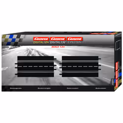 Carrera 20601 2-Pack of 13.58-in. Straights add on Expansion Accessory Pack Set Compatible with Evolution  Digital 132  and D ...