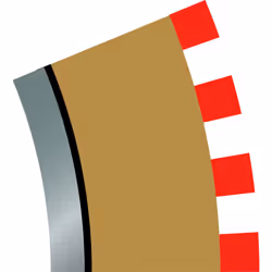 Scalextric C8280 Borders Tan Inner Radius - 22.5 Degrees
