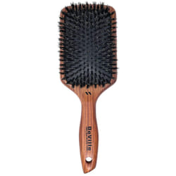 Spornette Deville Cushion Paddle Brush  Boar Bristle Hair Brush with Wooden Handle - For Straightening  Smoothing  Detangling  Styling & Brush Outs fo