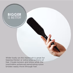 Spornette Big Wonder Teasing Brush  Boar & Tourmaline Nylon Bristles - Tapered Handle for Back Brushing & Combing  Creating Volume  Teasing  & Slickin
