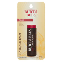Burt's Bees 100% Natural Tinted Lip Balm  Rose with Shea Butter & Botanical Waxes - 2 Tubes