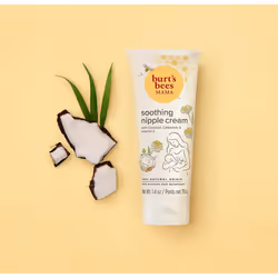 Burt's BeesÂ® Mama Soothing Nipple Cream with Coconut, Calendula and Vitamin E, 100% Natural Origin, 1.4 Ounces
