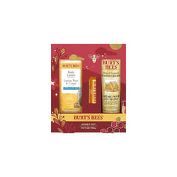 Burt's Bees Giftset, Honey Lip Balm, Hand Cream and Body Lotion, Honey Pot