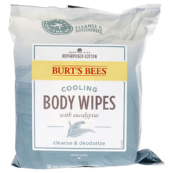 Cooling Body Wipes - Eucalyptus by Burts Bees for Unisex - 30 Count Wipes