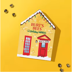 Burt's Bees Lip Balm Advent Calendar 2023 - Official Burts Bees Cozy Cabin 12 Holiday Surprises Advent Calendar - 12 Total Lip Balms