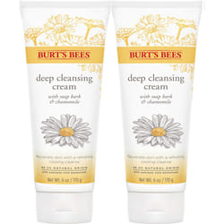 Burt's Bees Soap Bark and Chamomile Deep Cleansing Cream  6 ounce pack of 2