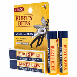 Burts Bees Vanilla Bean Moisturizing Lip Balm Twin Pack for Unisex 2 x 0.15 oz Lip Balm