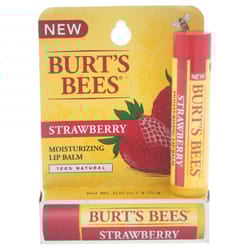 Burts Bees Strawberry Moisturizing Lip Balm Blister - 0.15 oz Lip Balm