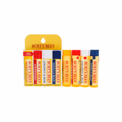 Burts Bees Best Of Burts Bees Set for Unisex 4 Pc 0.15oz Beeswax, 0.15oz Strawberry, 0.15oz Coconut and Pear, 0.15oz Vanilla ...