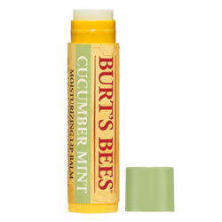 Burt's Bees 100% Natural Origin Moisturizing Lip Balm  Cucumber Mint with Beeswax  4 Tubes