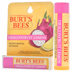 Burts Bees Dragonfruit Lemon Moisturizing Lip Balm for Unisex 0.15 oz Lip Balm