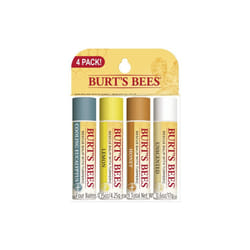 Burt's Bees 100% Natural Rescue Lip Balm, Cooling Eucalyptus, Lemon, Honey, Unscented, 4 Tubes