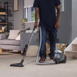 Russell Hobbs RHCV1611 Compact XS Cylinder Vacuum in Silver and Grey - Compact and Lightweight - 8 m Cleaning Radius