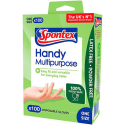 Spontex Multi-Purpose Disposable Gloves - 100 pack