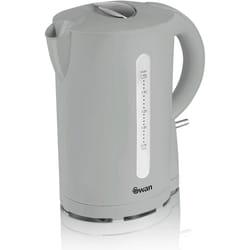 Swan Grey 1.7L Jug Kettle, Lightweight, Cordless Design, 1850-2200W, Rapid and Quiet Boil