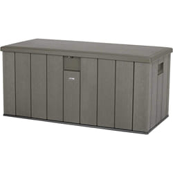 Lifetime Plastic Wood Grain Textured Storage Box Desert Sand/ Grey, 151x72x69 cm