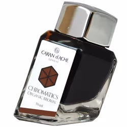 Caran d'Ache 50ml Chromatics Ink Bottle - Organic Brown